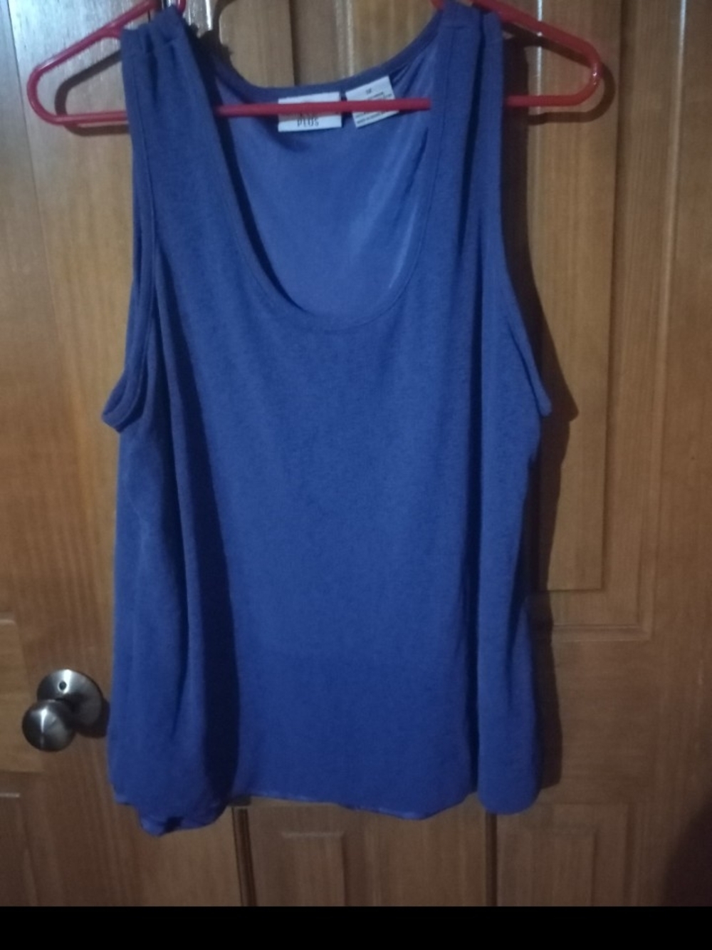 kathy ireland Blue Scoop Neck Tank Top